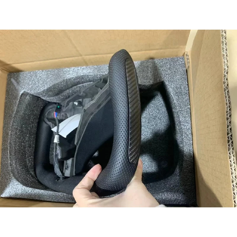 

Premium Leather for Carbon Fiber Steering Wheel for Model Direct Fit Replacement Heated Custom Stitching