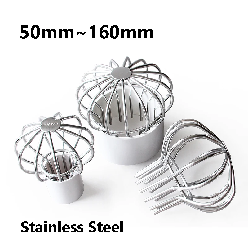 50mm 75mm 110mm 160mm drenaje de piso protector de canalones colador protector de hojas protector de hojas de canalón inoxidable