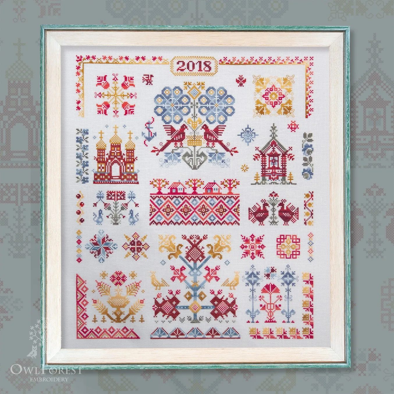 OwlF - Embroidery Russian Pattern 49-55 Top Quality Beautiful Counted Cross Stitch Kits Embroidered Home Decoration