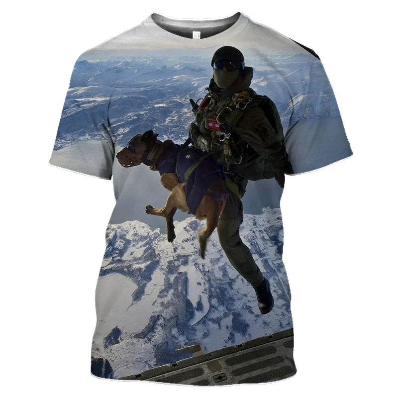 

Hot Salling Parachute Men's T-shirt 3d Printing Retro Skydiving T-shirt Parachuting Skydive Tee Tops Paragliding Homme Shirt