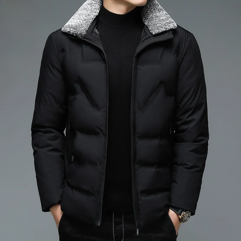 

Мужская утепленная хлопковая куртка на молнии, зимняя, морозостойкая, модная, новинка 2024 года, стандартная длина