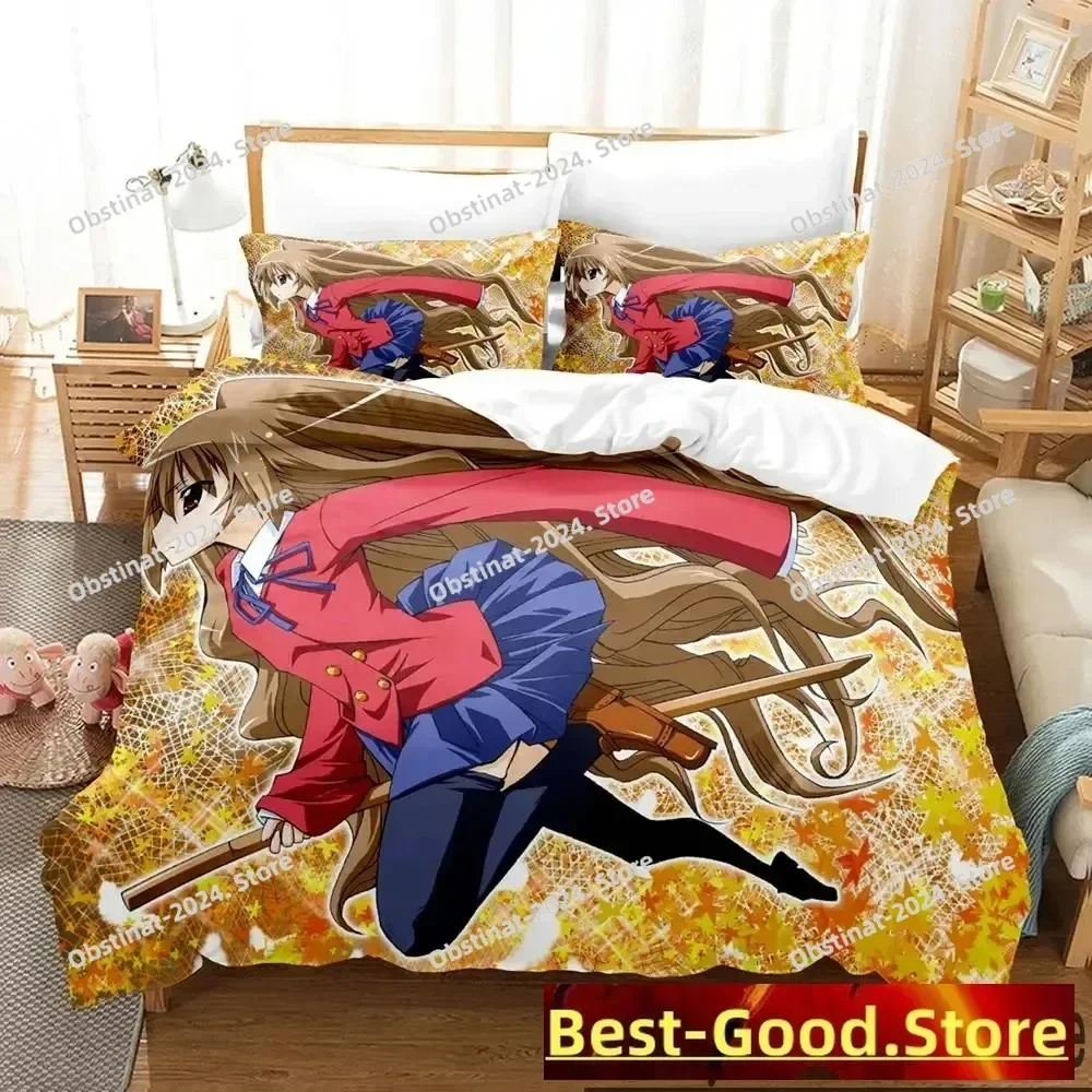 

Anime Toradora TIGER DRAGON Printed Bed Set Duvet Cover Pillowcase Bedding Set Bed Linen Sheet Quilt Cover Full Queen King Size
