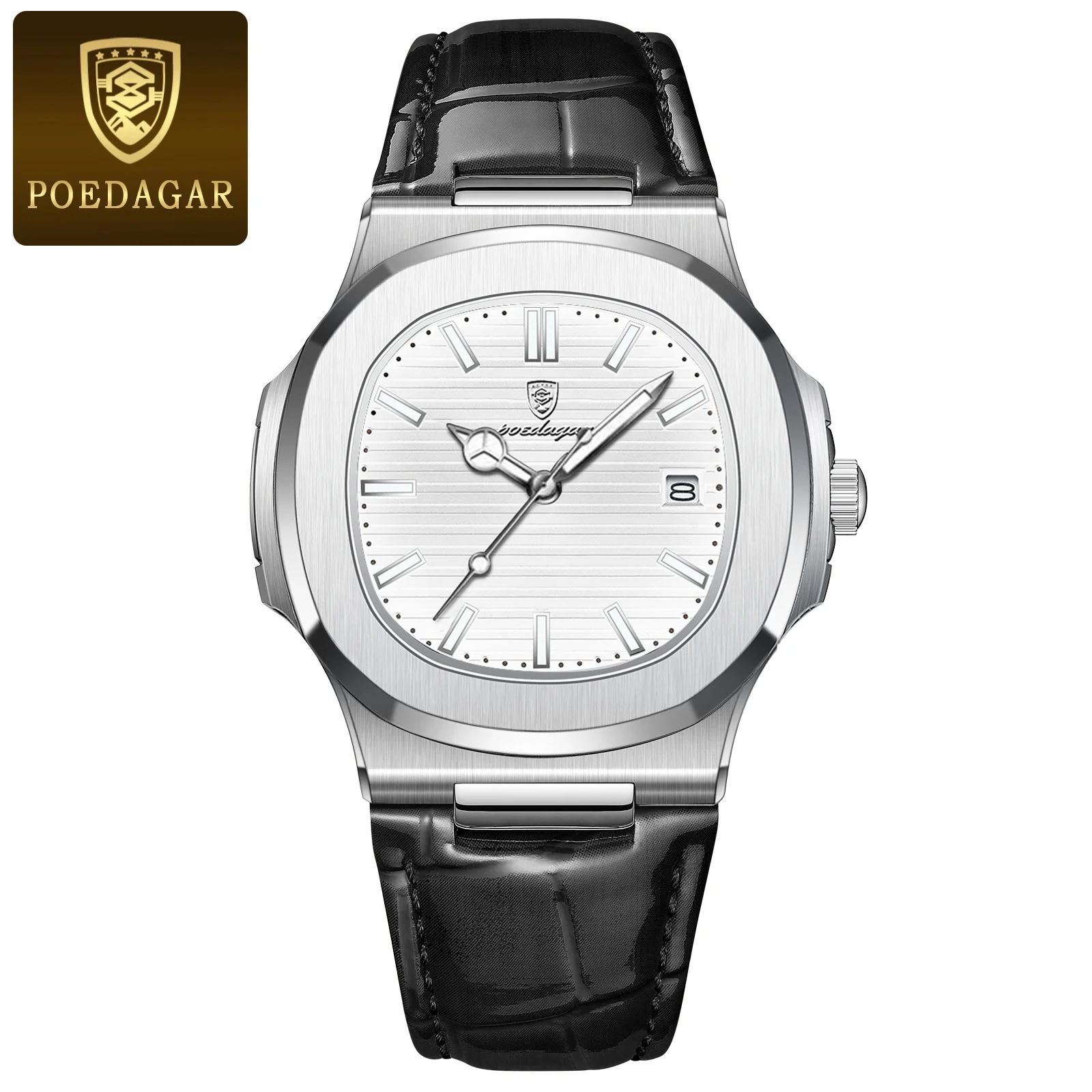 Men's Luxury Square Watch, Waterproof Luminous