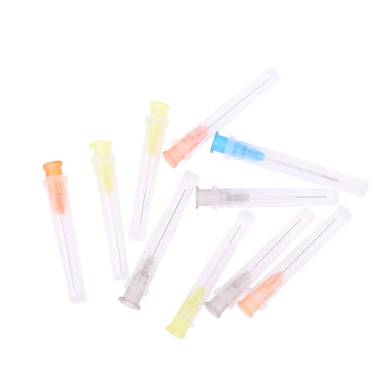 50pcs/Box Dental Irrigation Needle Tip Dental Root Canal Lateral Irrigation Needle Diameter 0.5/0.8mm Steel Material