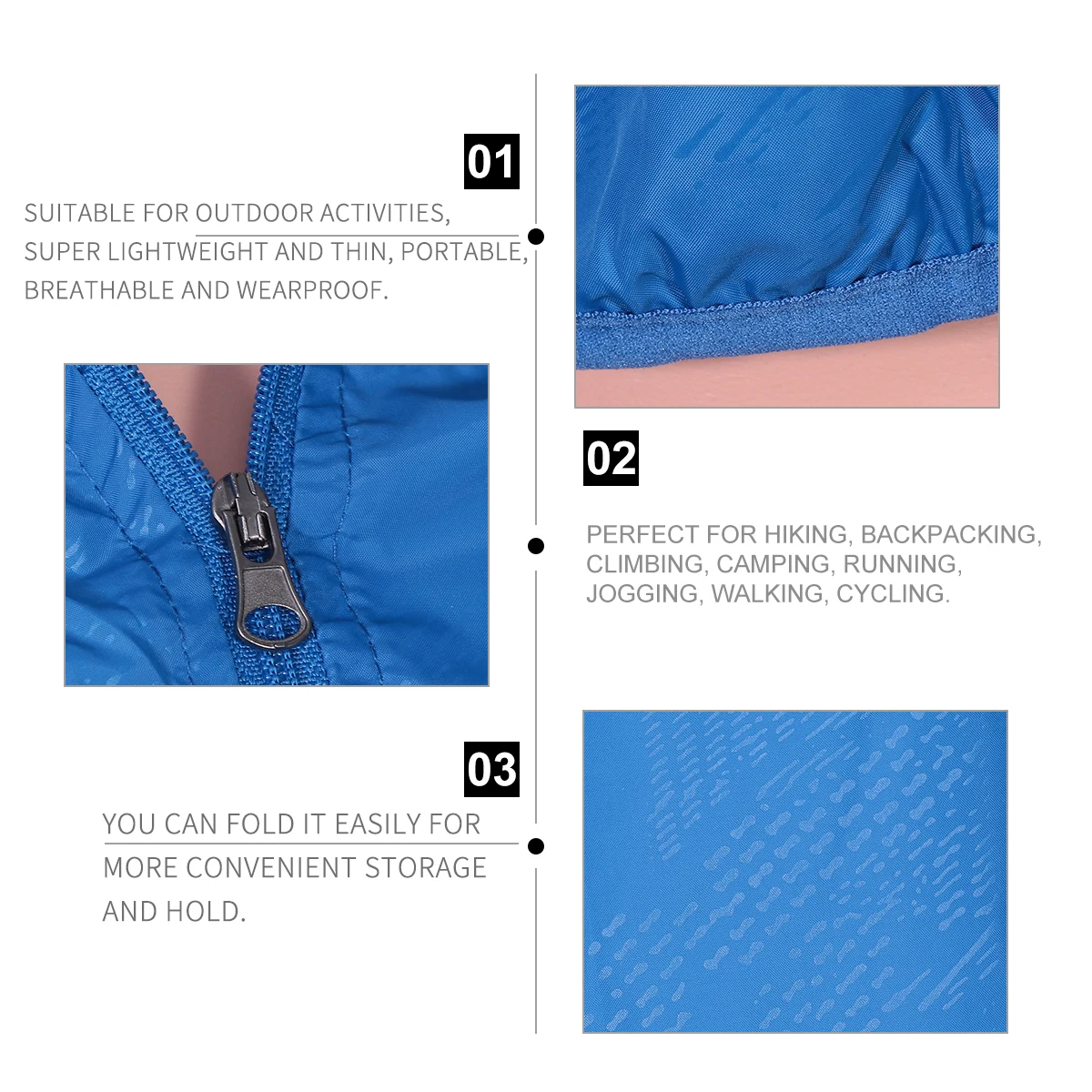 

Sun Protection Clothing Women Lightweight Windproof Polyester Long Sleeve UV Protection Outdoor Sports T Shirt Sunscreen Jacket
