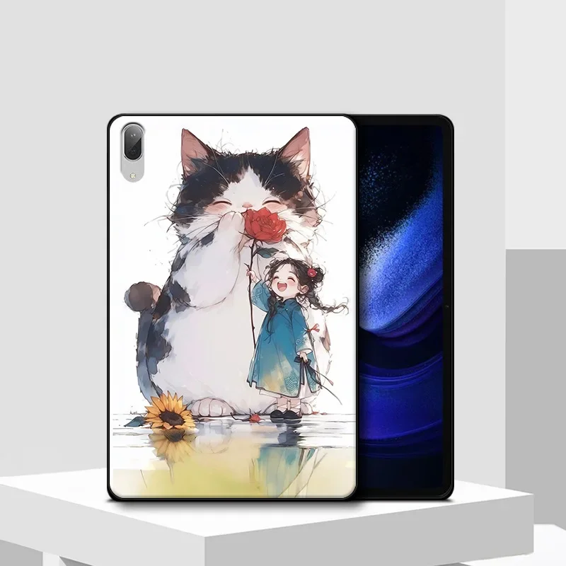 

Cartoon Cat Case for Lenovo P11 Pro 11in Tablet Cases for Lenovo Xiaoxin Pad Plus 11.5in 2025 Pro Protective Cover Girls Gift