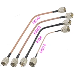 Rg316 Rg58 Rg142 Rg400 Uhf Pl259 Mannelijke Plug Naar Uhf Pl259 Mannelijke Rechte Connector Rf Jumper Pigtail Kabel 6Inch ~ 20M