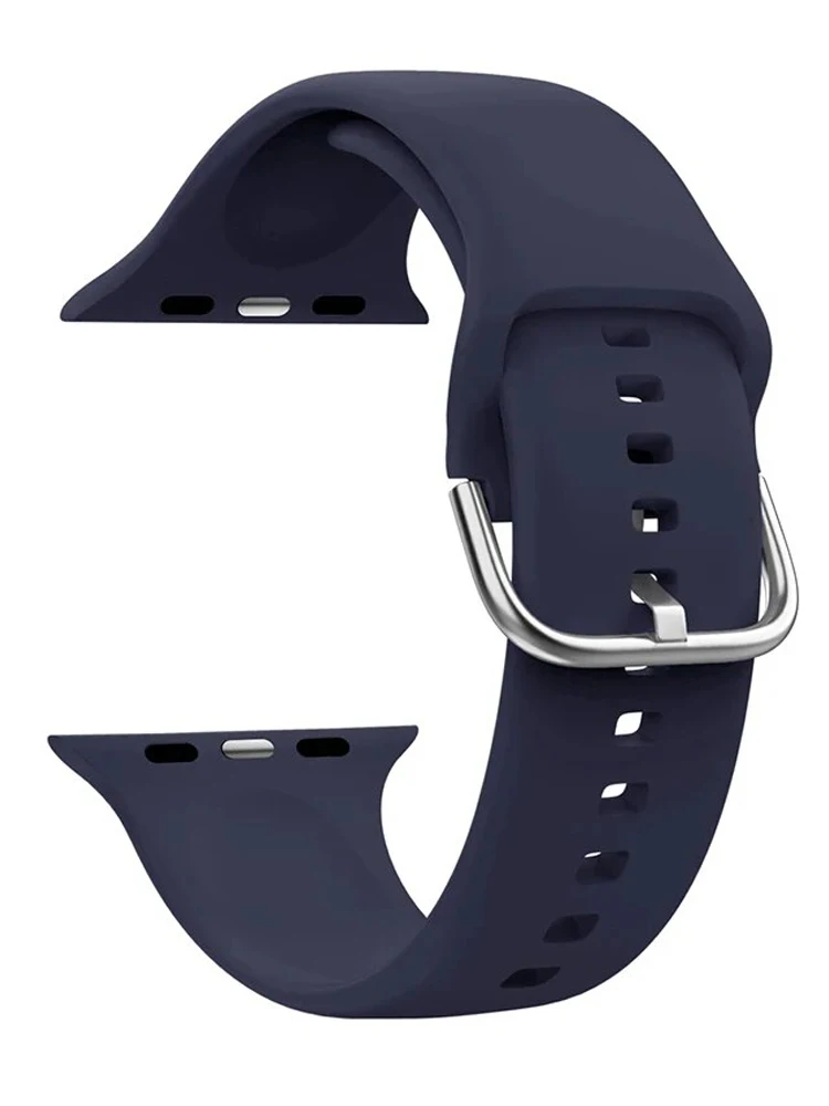 Correa de silicona para Apple Watch, pulsera de 44mm, 45mm, 49mm, 42mm, 41mm, 40mm, iWatch Series 8 9 Ultra SE 6 7 5 4 3