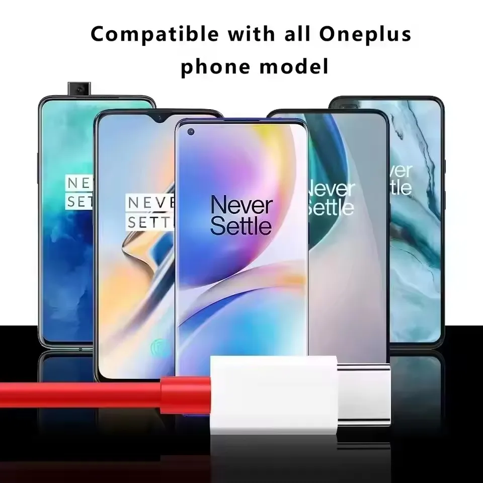 SuperVOOC 100 واط 80 واط نوع C USB كابل شحن سريع ل OnePlus 9 10 Pro 11 12 13 Nord 2T 3 4 5 CE 2 3 Lite N200 N300 OPPO Realme