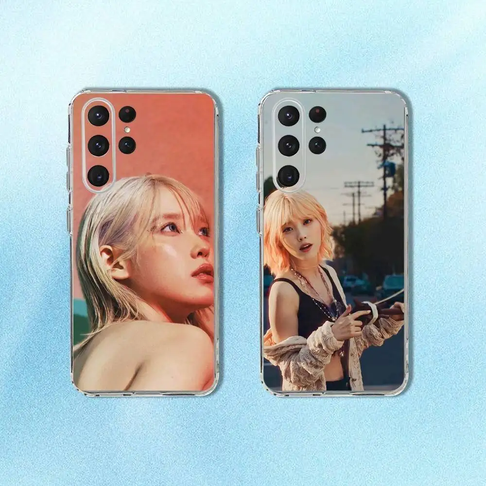 

Singer IU Lee Ji Eun Phone Case For Samsung S24,30,21,22,23,20 FE,lite,PIus,Ultra,5G,Note,9,10 Transparent Cover