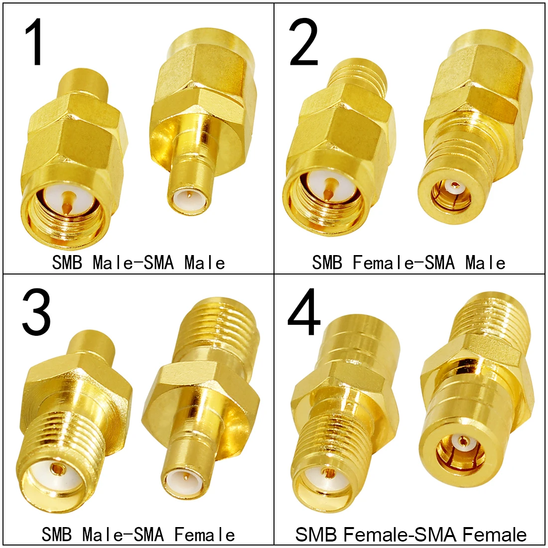 

1 piece NEW SMA Male Female to SMB Female Male RF Coax Modem Adapter Convertor Straight Goldplated Wholesale