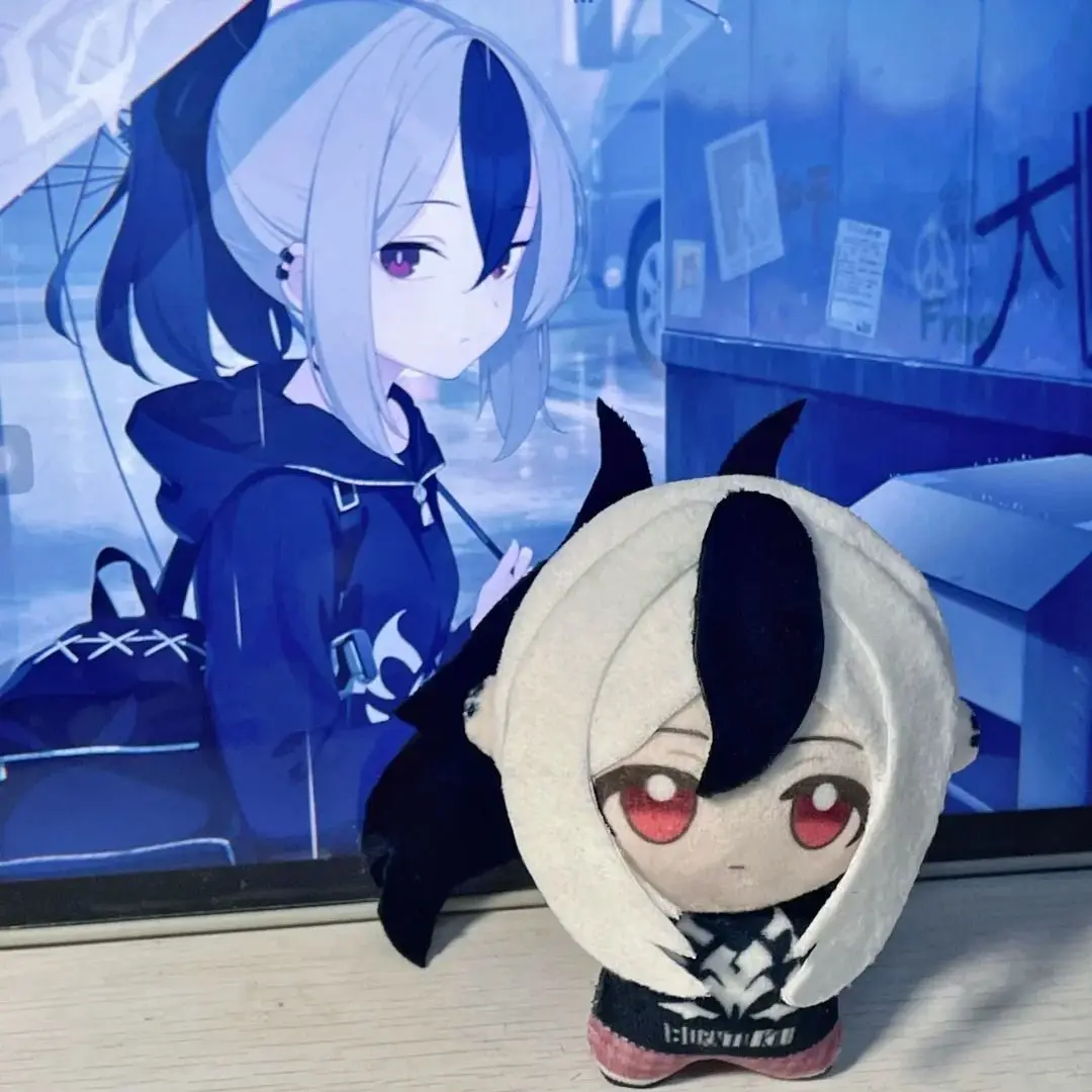 10 سنتيمتر أنيمي الأزرق الأرشيف Onikata Kayoko تأثيري أفخم ظهره بلوشيز المفاتيح حلية هدايا عيد الميلاد اكسسوارات الدعائم