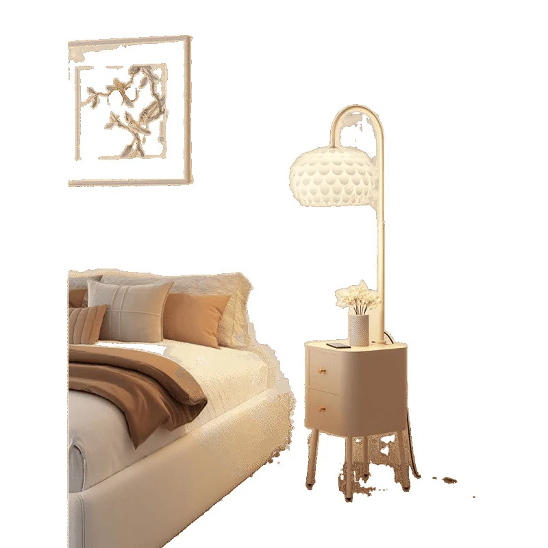

#For Floor lamp, living room, light luxury design, high-end sense sofa, next to the Nordic bedroom, bedside table, drawer