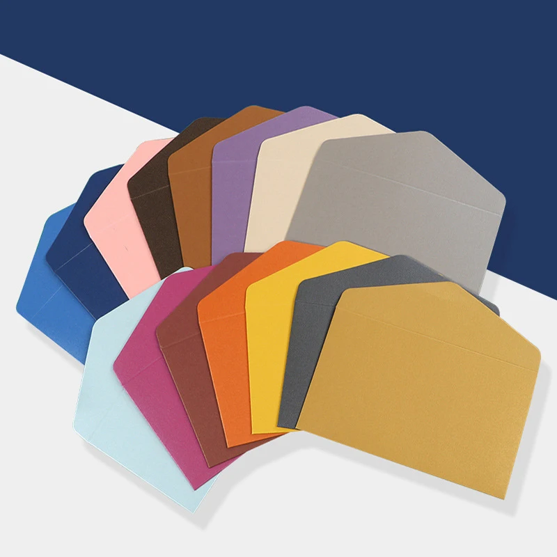 50pcs/lot 22x11cm DIY Multifunction Paper Envelope Candy Color Invitation Greeting Cards Gift Cover Cash Package Envelope