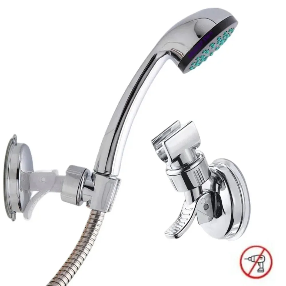 قابل للتعديل دش الرف تصفيح الحائط دش السكك الحديدية حامل الرأس دوران مستقر شفط كأس نوع فوهة الحمام قاعدة ثابتة #3