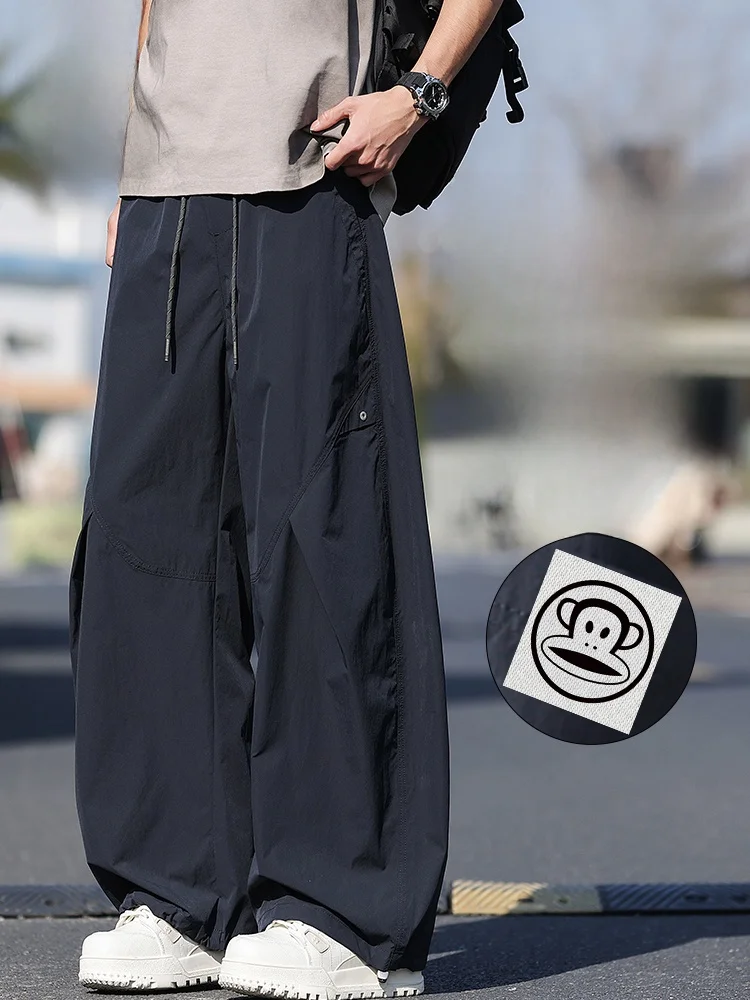 

PaulFrank American Sle Workwear Pants Men's Loose Casual Trousers Spring High Street Trend Knife Straight Leg Trousers