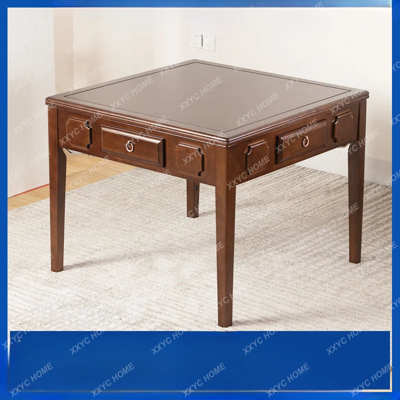 

Solid Wood Mahjong Table Dining Table Dual-Use Automatic Mahjong Machine Linen Multifunctional