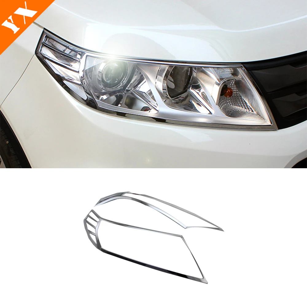 Full Set Chrome Car Exterior Headlight Trim Front Rear Fog Light Cover Side Handle Side Mirror Cover For Suzuki Vitara 2015-2021