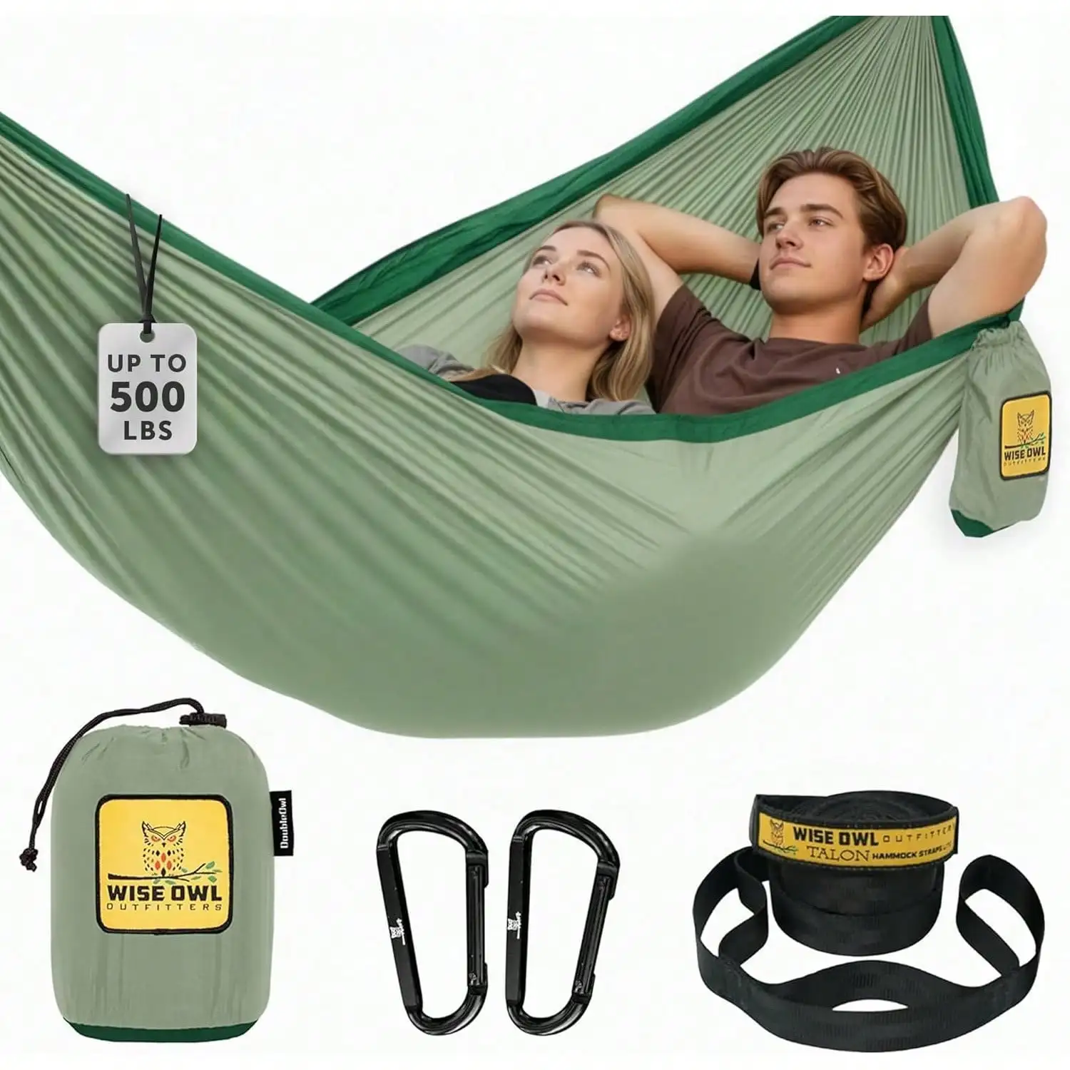 500lbs Portable Camping Hammock with Tree Straps
