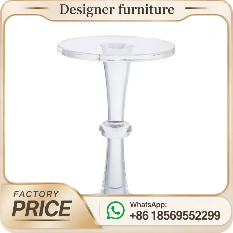 Modern Acrylic Side Table Minimalist End Table For Living Room Hotel Office Apartment Furniture Contemporary Design