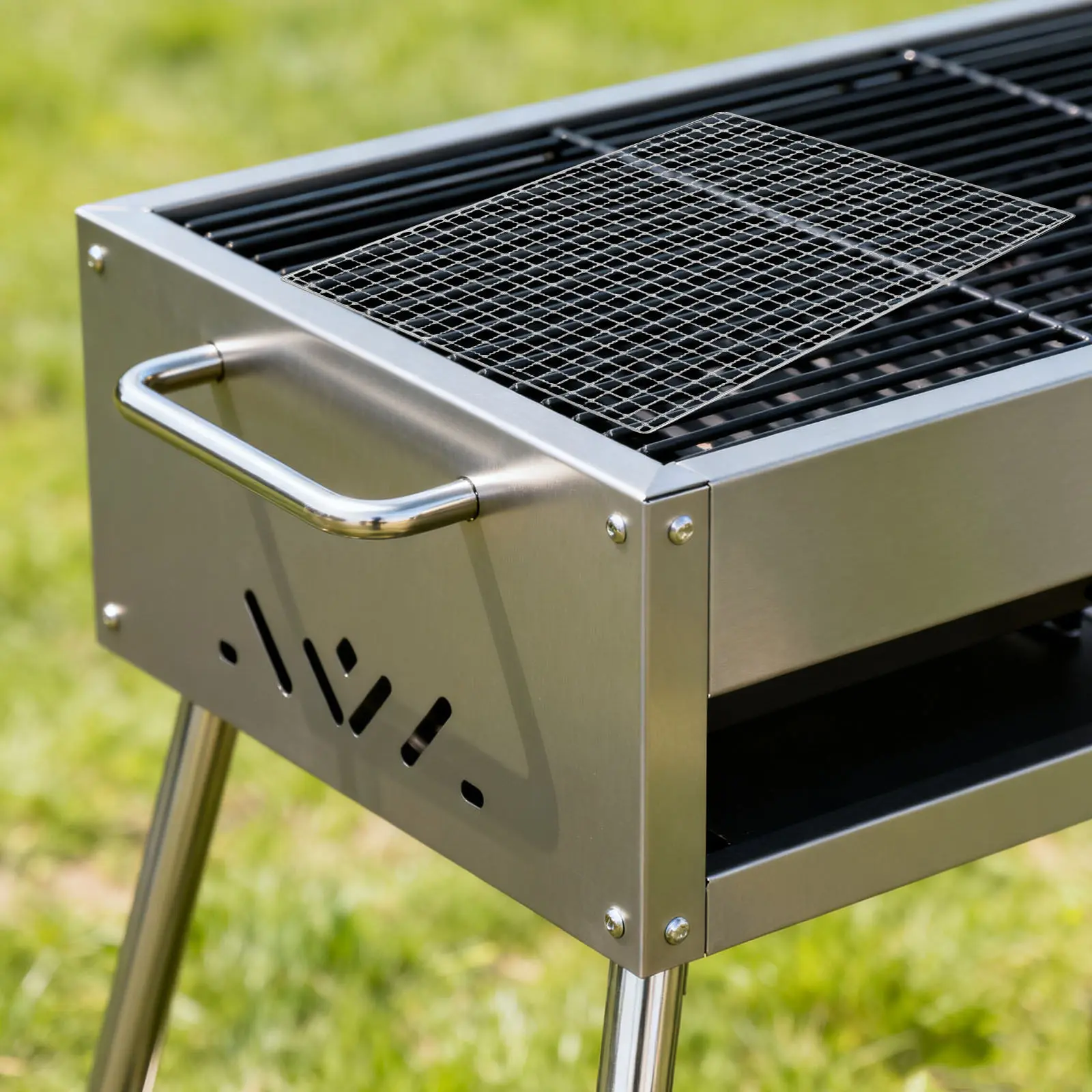 

Набор из 10 прямоугольных решеток из нержавеющей стали для гриля, барбекю и охлаждения продуктов на открытом воздухе