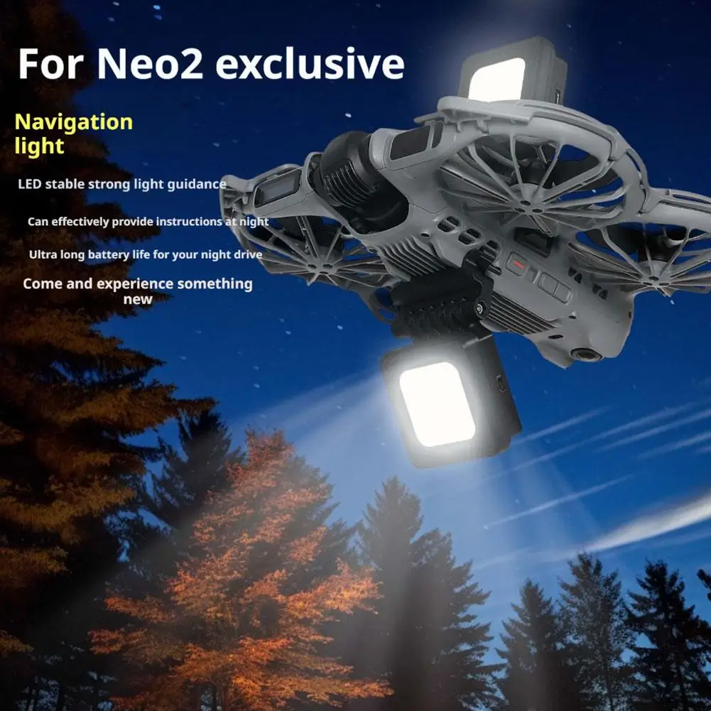 Para dji neo 2 multi-função luz de navegação de vôo noturno recarregável superior inferior led busca lanterna drone acessórios