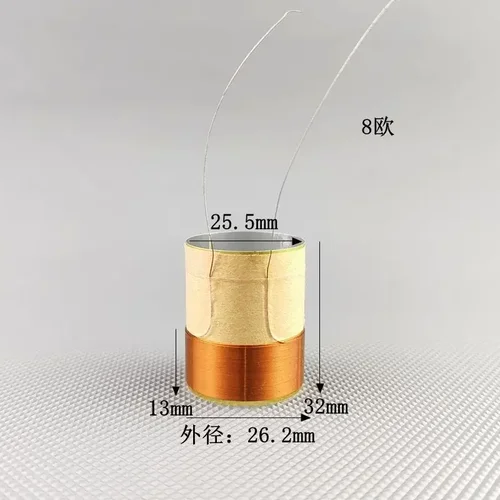 Imagen 2 del producto 1 Uds 3/4/5/6, 5/8/10/12/15/18 pulgadas 19,5mm ~ 100mm bobina de voz de graves altavoz de 2 capas accesorios de reparación de bobina de voz de aluminio blanco