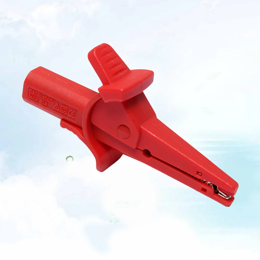

Red 4Mm Banana Plug Test Clip Heavy Duty Alligator Clamp Connector for Car Leisure Batteries Camping Boat Electric Fence Micro