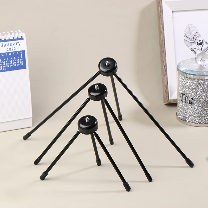 1Pc Metal RetractableTripod For Smartphone Camera Camera Desktop Stand Mini Universal Selfie Live Streaming Tripod