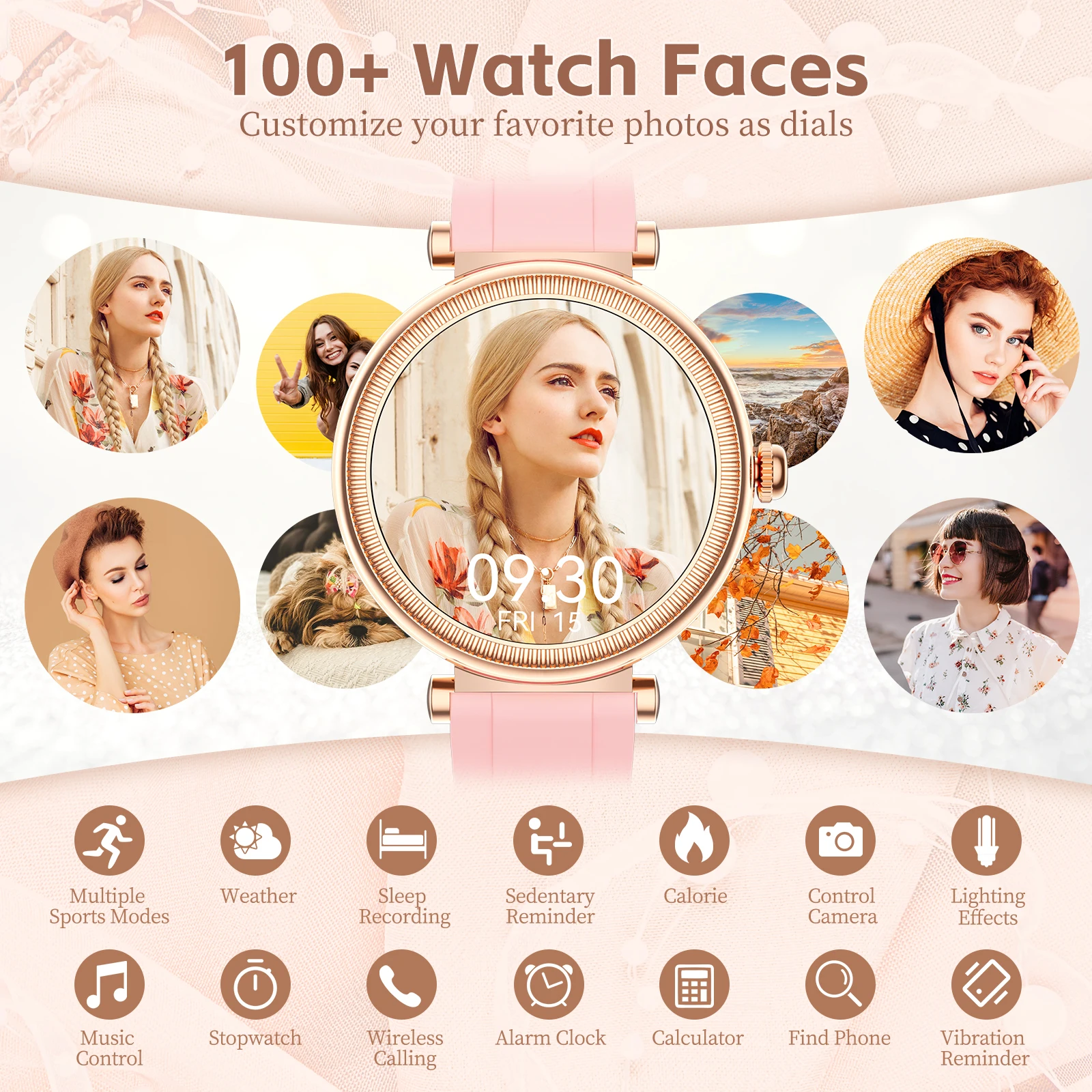 Smartwatch Für Damen Mit Telefonfunktion Und Fitness-tracker_voghion.com