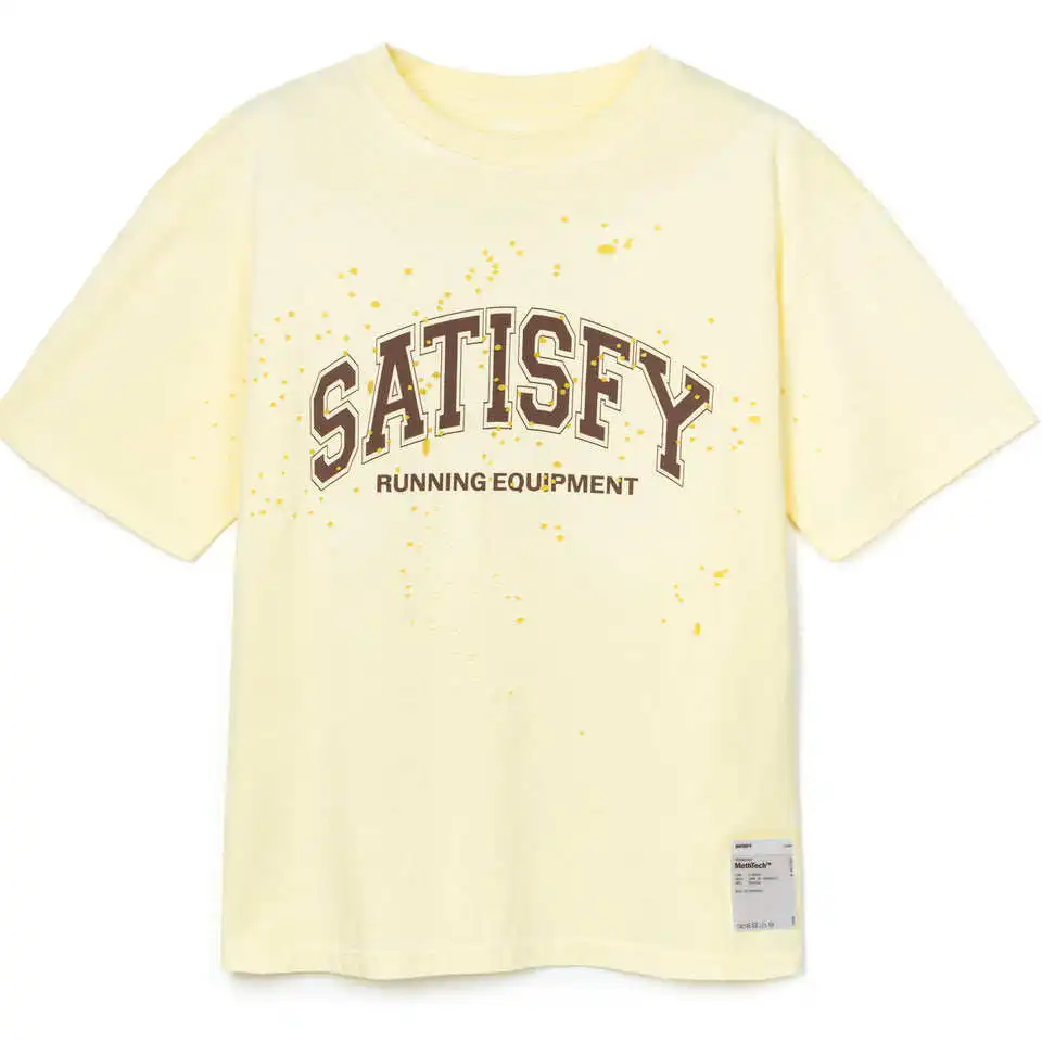 

Satisfy 26ss large letter ripped short sleeve vest new color scheme T-shirt