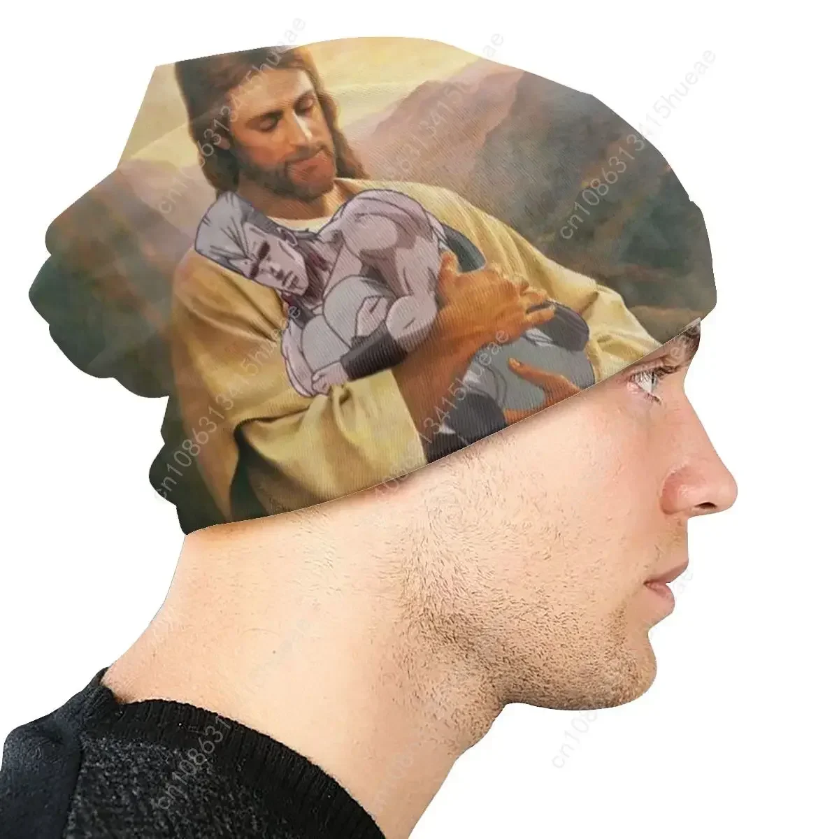 جوجوس مغامرة غريبة Polnareff يسوع مترهل قبعات صغيرة النساء الرجال موضة الحياكة Skullies Beanies قبعات للتزلج في الهواء الطلق