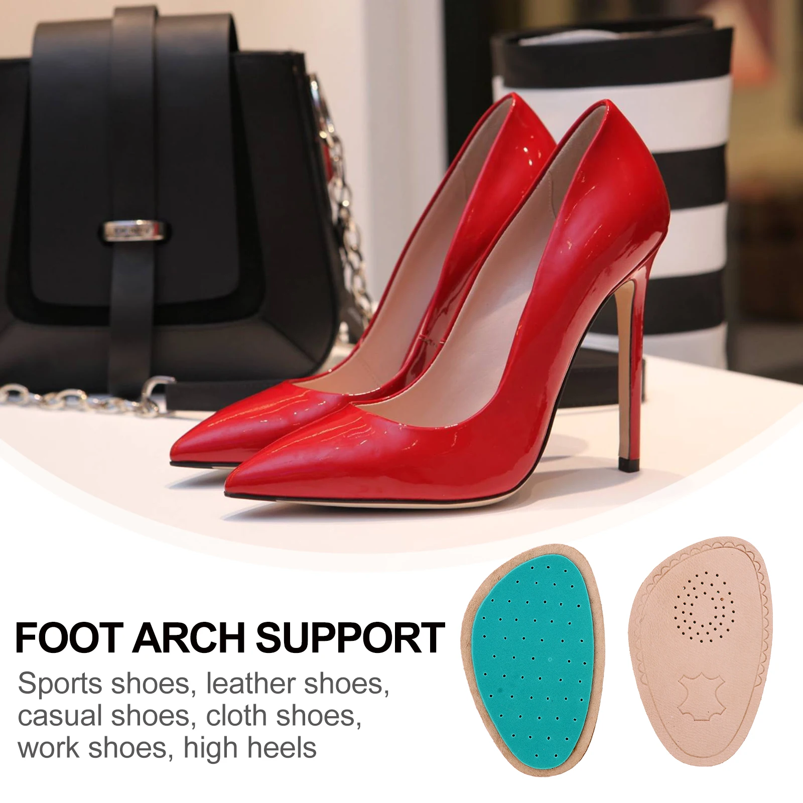 

1 Pair Front Palm Pad Invisible High-Heel Insole Anti-Slip Half Sole Mat Forefoot Cushion Pain Relief Shoe Pad Foot Care Tool