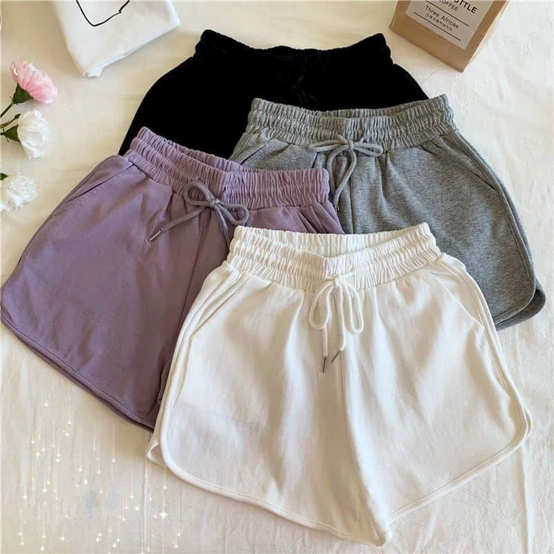 A-line Shorts for Women Summer Sale Korean Style Casual Hot Pants Elastic Waist Sweatpants Women Clothing Fitness Yoga Pants