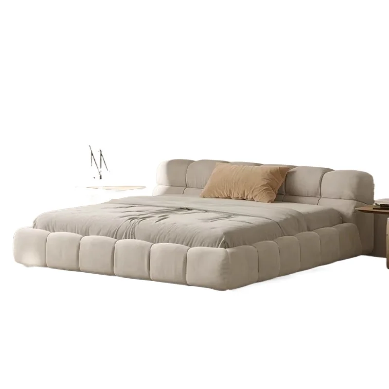 

Итальянская минималистичная технологичная тканевая кровать-пуф, популярная в интернете, в стиле тофу-блок, современная минималистичная напольная кровать-татами 1.8 м