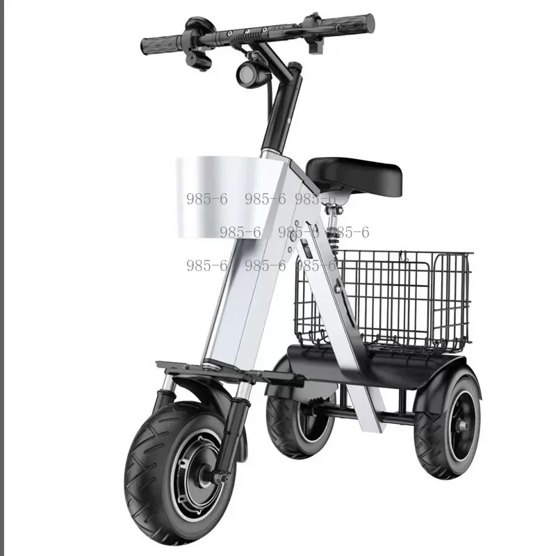 Small Shopping Cart Foldable Electric Tricycle for Adult Daily Commute Use