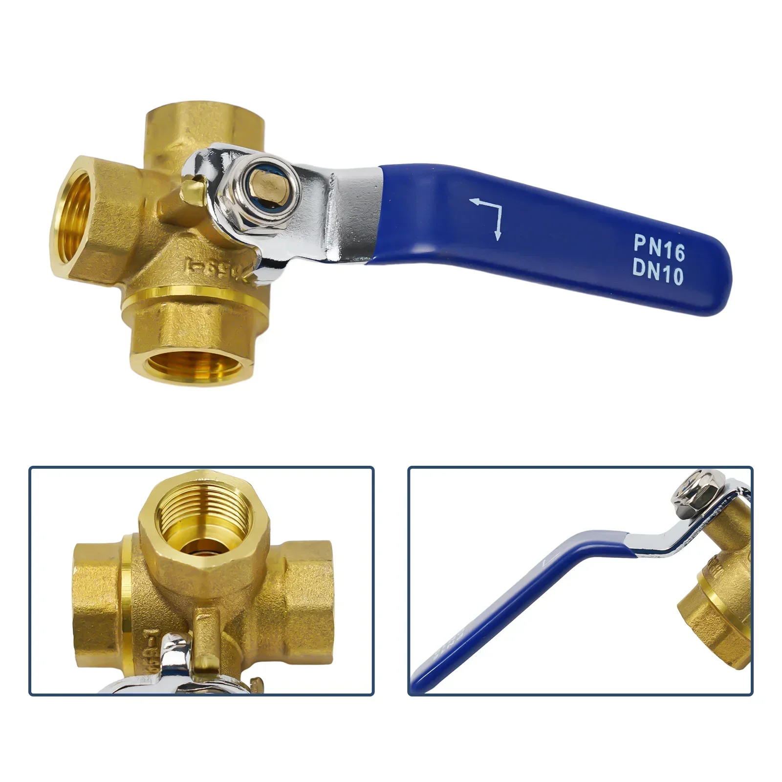Valves Three-way Ball Valve T Type Three-way 1 Inch Ball Valve Copper Ball Valve L-shaped Copper Home Improvement