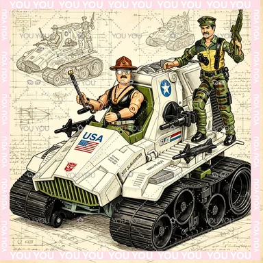 

Transformers G.I. Joe Autobot Kup Triple T Tank figura de acción modelo juguete Hobby regalo