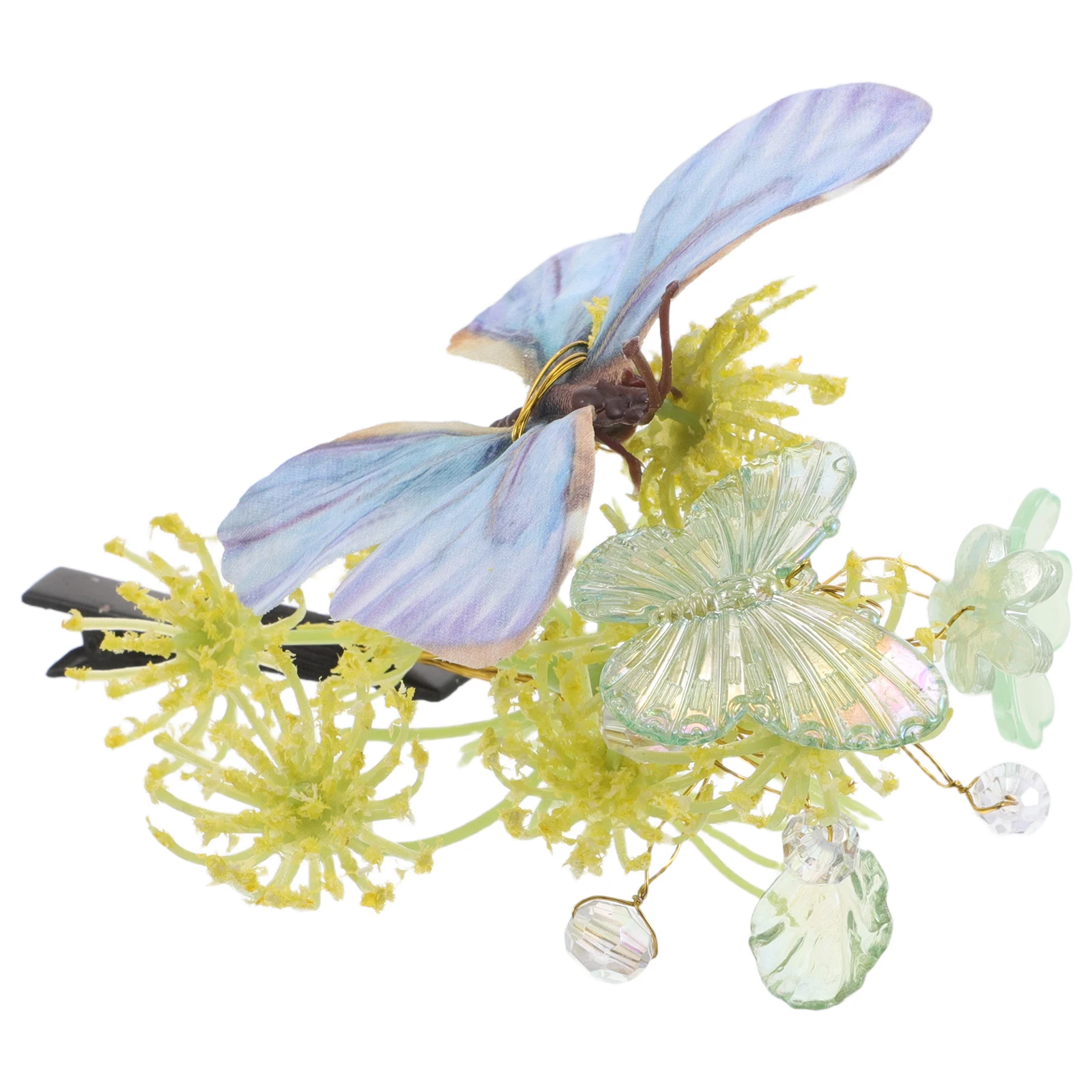 

Elegant Butterfly Flower Clip Lightweight Durable Decorative Barrette For Women Wedding Prom Party Side Clip Design