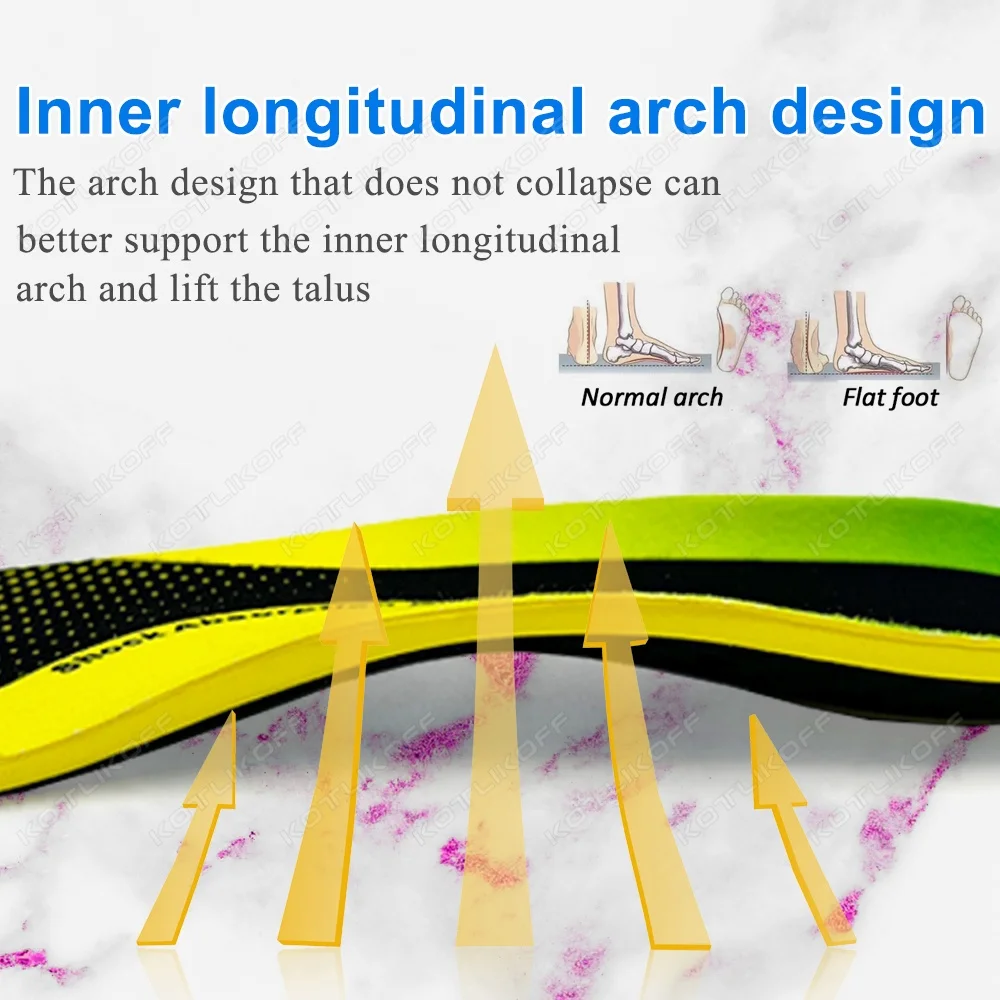 KOTLIKOFF Full-Palm Carbon Plate Shoe Insoles Unisex Shoes Shock-Absorption Lightweight Sports Shoe Bottom Work Boots Insole Pad