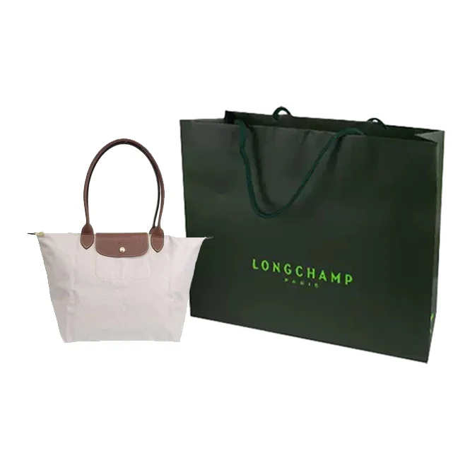 LONGCHAMP Le Pliage Polyamide With Cow Leather Trim Shoulder Bags Large Women's Paper Color 1899089P71