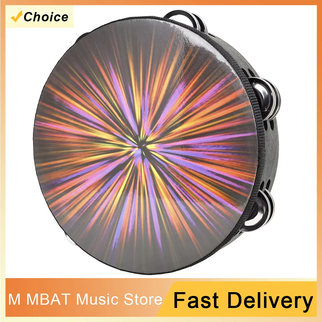 

Бубен M MBAT, 8-дюймовый деревянный колокольчик, ручной барабан, ударный бубен, двойной колокольчик, КТВ, вечерние детские игрушки, музыкальные инструменты Orff