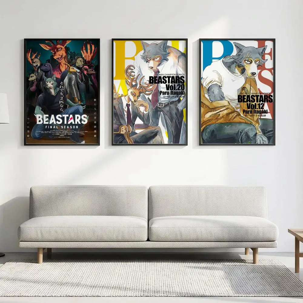 Anime Beastars Poster HD art waterproof sticky wall home decoration aesthetic