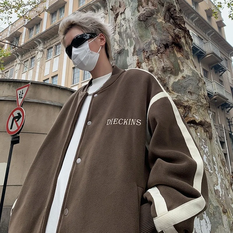 

Американская утепленная зимняя бейсбольная куртка для мужчин, теплая хлопковая куртка-пилот свободного кроя, молодежная повседневная модная куртка