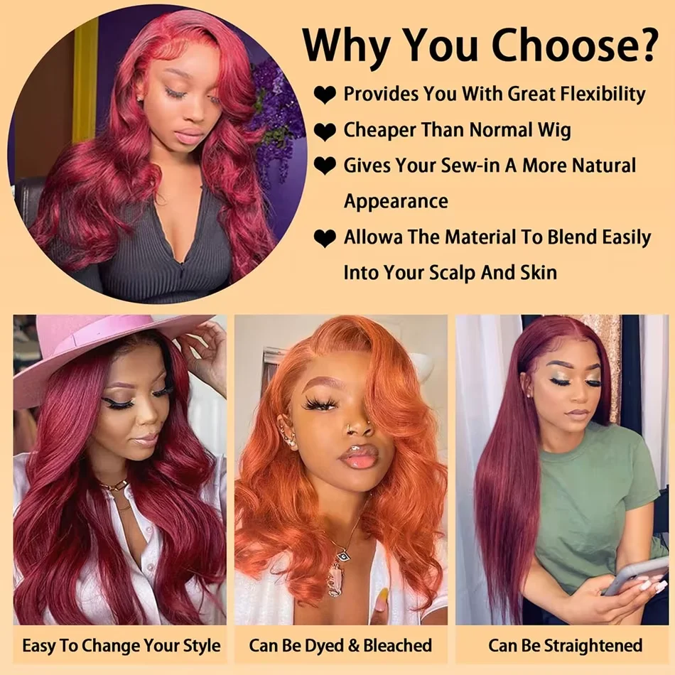 Burgundy 99j Body Wave Human Hair Wigs 13x4 13x6 Hd Tranparent Lace Front Human Hair Wig Red Colored Preplucked Lace Frontal Wig