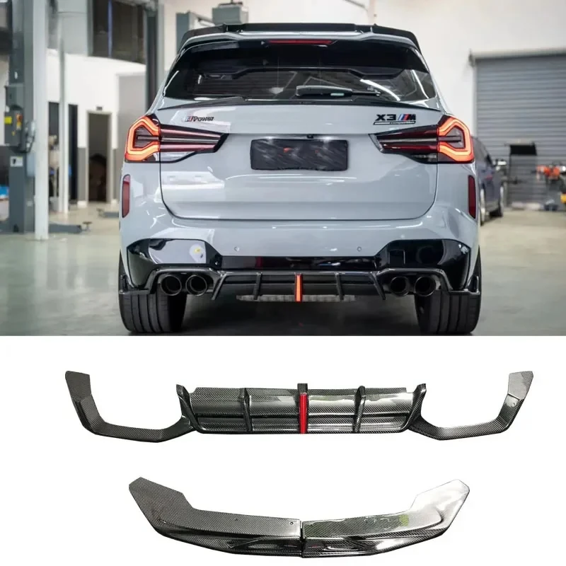 For BMW X3M F97 X4M F98 lci 2022  AE Style Rear Diffuser Rear Bumper Carbon Fiber Car Body Kit