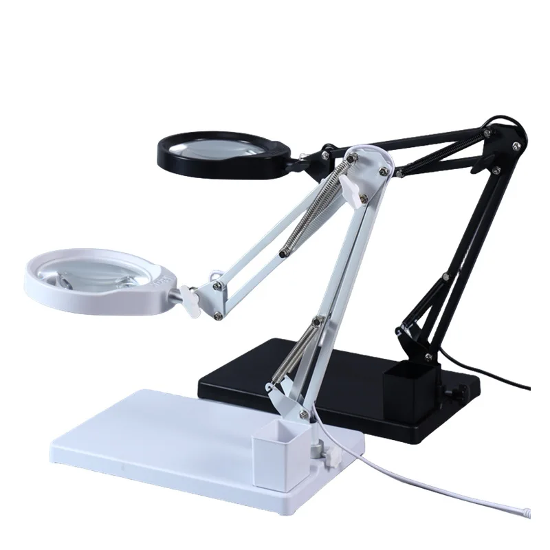 PD127 magnifying glass stage clip dual-purpose 127mm optical white glass lens 10x