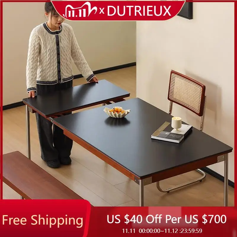 

Extendable Mobile Dining Table Restaurant Kitchen Study Modern Luxury Dining Table Gaming Mesas De Comedor Commercial Furniture
