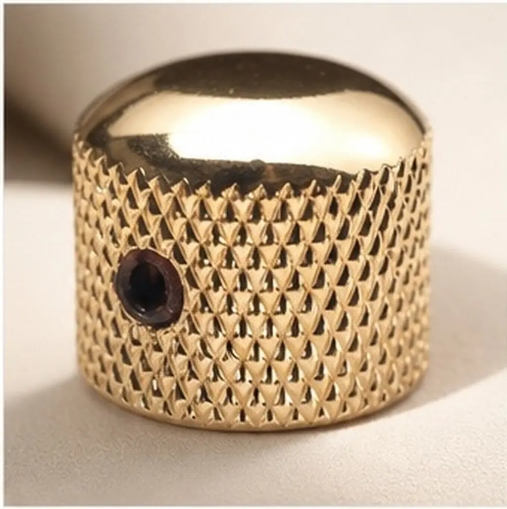 Dual Concentric Guitar Bass Control Knobs Knurled Volume Tone Blend Nickel Metal 6mm Shaft Replacement