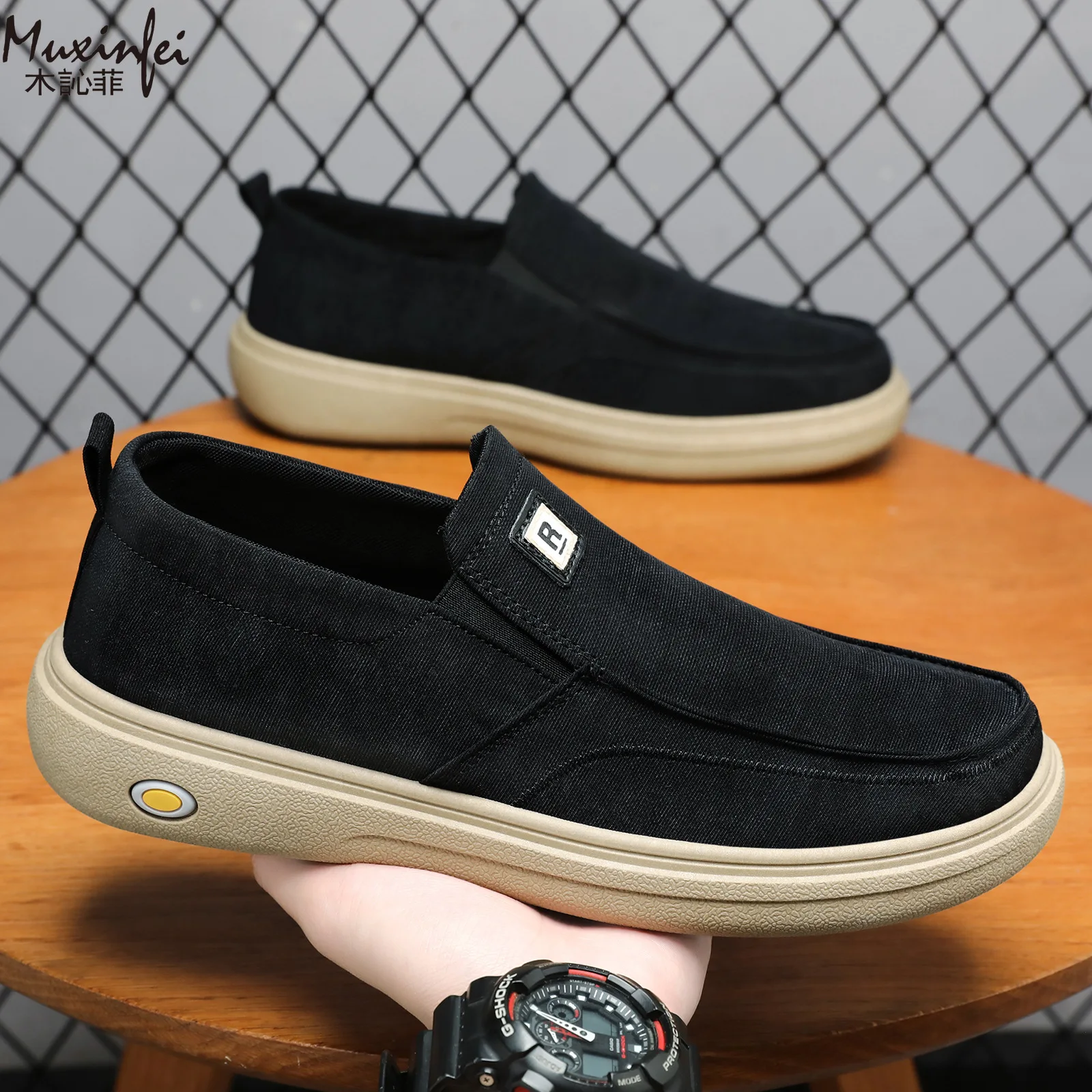 

Cloth Shoes for Men's Summer Casual Shoes, Canvas Flat Bottomed Work Shoes, Lightweight, Breathable and Comfortable Men's Shoes